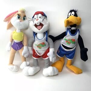 Space Jam Plush Lot (3) Lola Bugs Daffy Stuffed Plush Toy Vintage McDonald’s